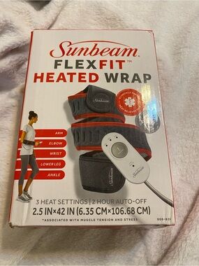 Sunbeam FlexFit Heated Wrap in Gray with Red Accent